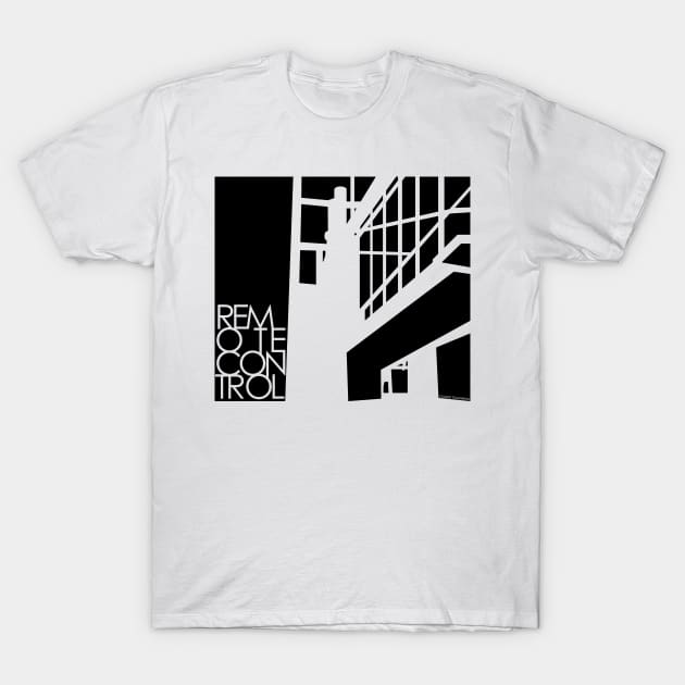 Remote Control Architecture Minimalism in Black T-Shirt by callingtomorrow